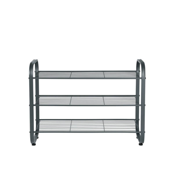 Schuhregal-aus-Metall-Rauchgrau-LMR01GS-1.jpg Metalinė batų lentyna, dūminės pilkos spalvos