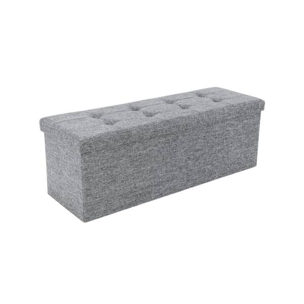 Sėdynė / daiktadėžė 110 cm, šviesiai pilkos spalvos