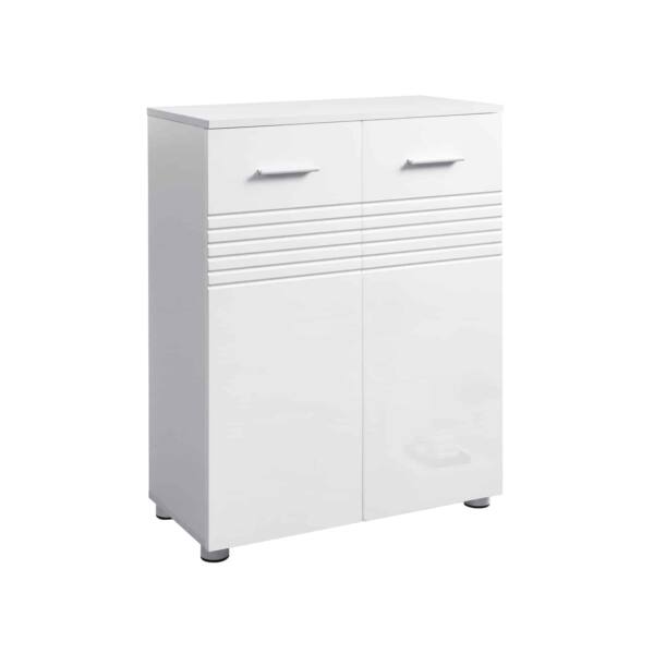 Soft-Hinges-Bathroom-Cabinet-BBK41WT-1.jpg Vonios kambario spintelė "Modern Notch", baltos spalvos