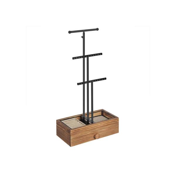 UJJS14CB-1.jpg Papuošalų laikiklis / dėžutė, tamsiai rudos-juodos spalvos