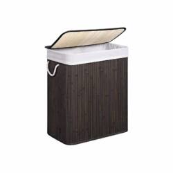 Skalbinių krepšelis 100 l talpos, tamsiai rudos spalvos