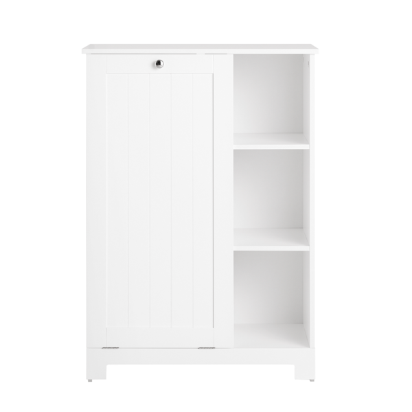 Pastatoma vonios spintelė 60x37x86cm., baltos/sidabrinės spalvos BZR105-W