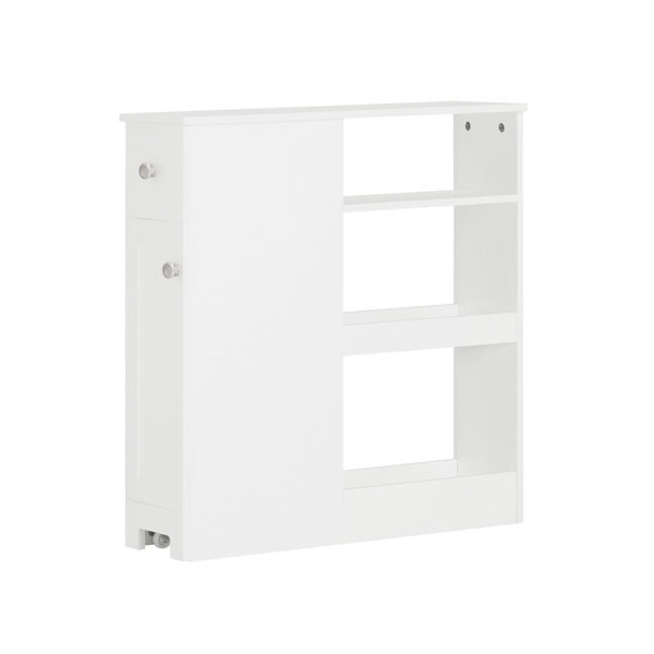 Pastatoma vonios spintelė 65x20x70cm., baltos/sidabrinės spalvos BZR106-W