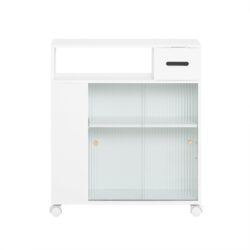 Pastatoma vonios spintelė 60x20x71cm., baltos/auksinės spalvos BZR117-W