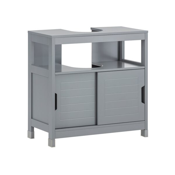 Pastatoma vonios spintelė po kriaukle 60x30x60cm., pilkos spalvos FRG128-II-SG