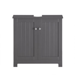 Pastatoma vonios spintelė po kriaukle 60x30x60cm., juodos/sidabrinės spalvos BZR18-DG