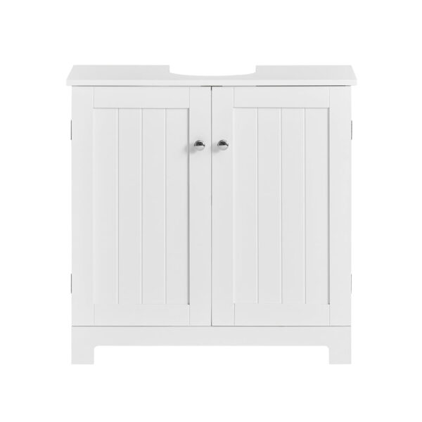 Pastatoma vonios spintelė po kriaukle 60x30x60cm., baltos/sidabrinės spalvos BZR18-II-W