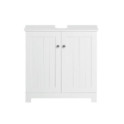 Pastatoma vonios spintelė po kriaukle 60x30x60cm., baltos/sidabrinės spalvos BZR18-W