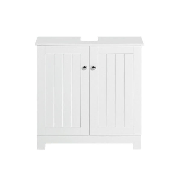 Pastatoma vonios spintelė po kriaukle 60x30x60cm., baltos/sidabrinės spalvos BZR18-W