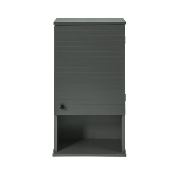 Sieninė vonios spinta 40x21x76cm., pilkos/juodos spalvos BZR25-DG