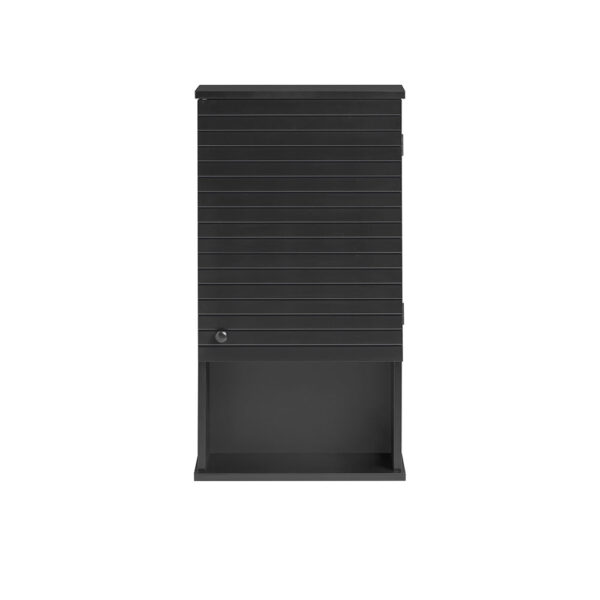 Sieninė vonios spintelė 40x21x76cm., juodos spalvos BZR25-SCH