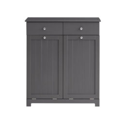 Pastatoma vonios spintelė po kriaukle 78x38x91cm., tamsiai pilkos/sidabrinės spalvos BZR33-DG