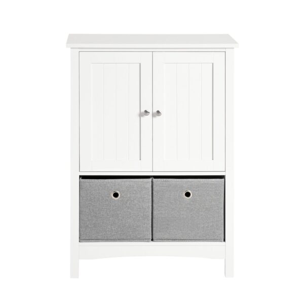 Pastatoma vonios spintelė 62x30x89cm., baltos/pilkos spalvos BZR64-W