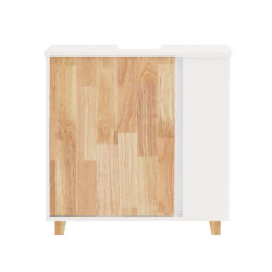 Pastatoma vonios spintelė po kriaukle 60x30x60cm., baltos/šviesiai rudos spalvos BZR75-W