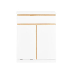 Pastatoma vonios spintelė 71x33x85cm., baltos/šviesiai rudos spalvos BZR79-W