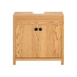 Pastatoma vonios spintelė po kriaukle 60x35x60cm., šviesiai rudos/juodos spalvos BZR98-N