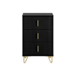 Naktinis staliukas 40x40x63cm., juodos/auksinės spalvos FBT115-L-SCH