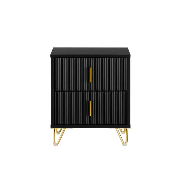 Naktinis staliukas 40x40x47cm., juodos/auksinės spalvos FBT115-SCH