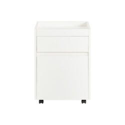 Naktinis staliukas 40x40x54cm., baltos/juodos spalvos FBT121-W