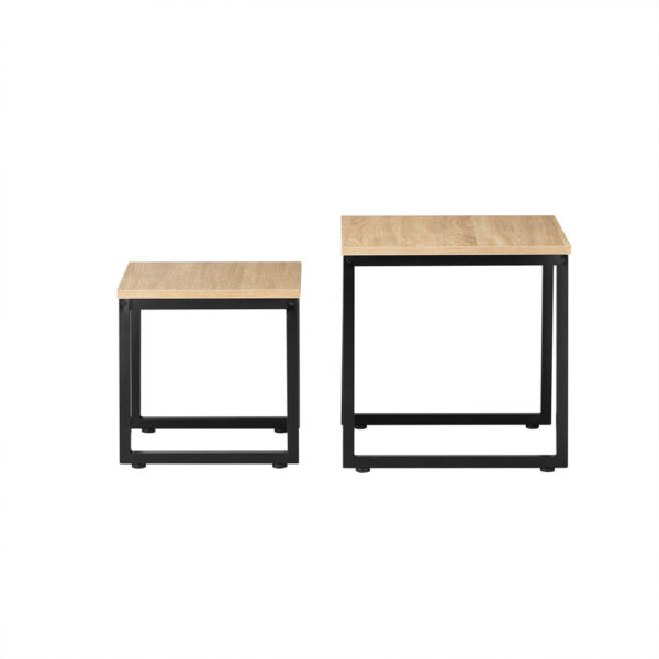 Rinkinys iš 2 kavos staliukų, juodos/šviesiai rudos spalvos FBT42-N