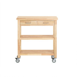 Virtuvės vežimėlis 80x40x90cm., šviesiai rudos/sidabrinės spalvos FKW24-N