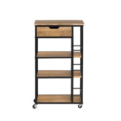 Virtuvės vežimėlis 50x37x87cm., rudos/juodos spalvos FKW99-N
