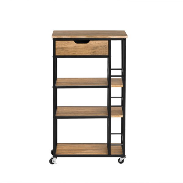 Virtuvės vežimėlis 50x37x87cm., rudos/juodos spalvos FKW99-N