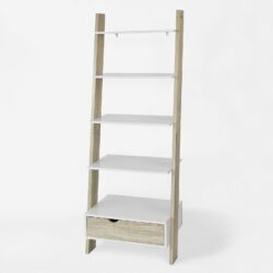 Knygų lentyna 65x40x179cm., šviesiai rudos/baltos spalvos FRG112-WN