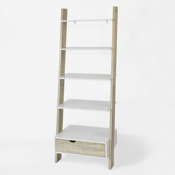 Knygų lentyna 65x40x179cm., šviesiai rudos/baltos spalvos FRG112-WN