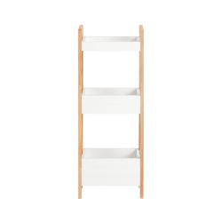 Vonios kambario lentyna 28x20x74cm., baltos/šviesiai rudos spalvos FRG226-WN