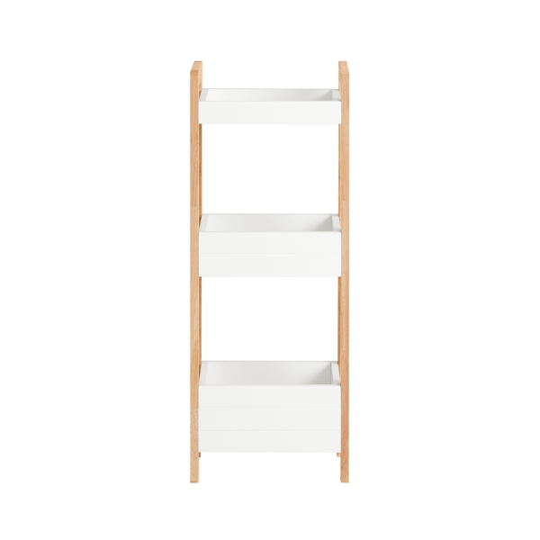 Vonios kambario lentyna 28x20x74cm., baltos/šviesiai rudos spalvos FRG226-WN