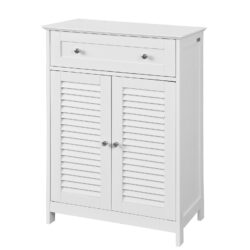 Pastatoma vonios spintelė 60x35x87cm., baltos/sidabrinės spalvos FRG238-W