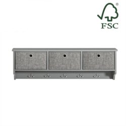 Sieninė drabužių kabykla 100x20x31cm., pilkos spalvos FRG282-HG