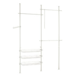 Atvira drabužių spinta, baltos spalvos FRG34-W