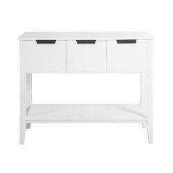 Konsolinis stalas su stalčiais 93x33x79cm., baltos spalvos FSB51-W