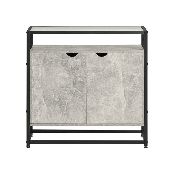 Komoda 81x35x78cm., pilkos/juodos spalvos FSB55-HG