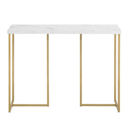 Konsolinis stalas 100x36x75cm., baltos/auksinės spalvos FSB58-G