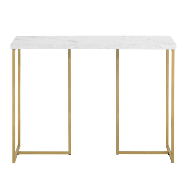 Konsolinis stalas 100x36x75cm., baltos/auksinės spalvos FSB58-G