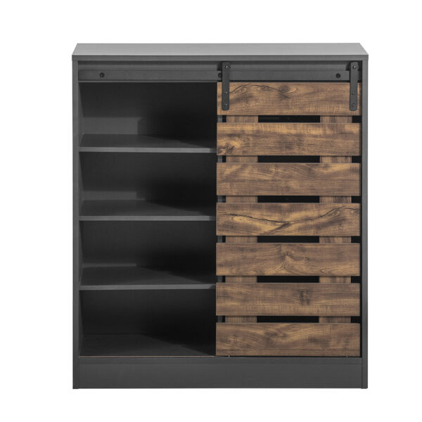 Batų spinta 80x35x89cm., juodos/rudos spalvos FSB65-HG