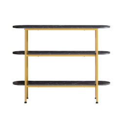 Konsolinis stalas 110x25x86cm., auksinės/juodos spalvos FSB66-SCH