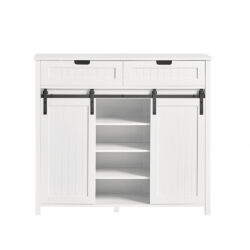 Komoda 104x35x93cm., baltos/juodos spalvos FSB74-W