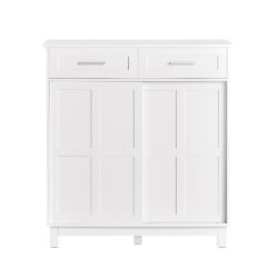 Komoda 80x40x85cm., baltos/sidabrinės spalvos FSB84-W