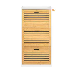 Batų spintelė 30x112x55cm., šviesiai rudos/baltos spalvos FSR108-WN