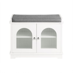 Prieškambario suolas 60x35x45cm., baltos/pilkos spalvos FSR121-W