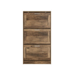 Batų spintelė 60x23x115cm., rudos/sidabrinės spalvos FSR137-L-F