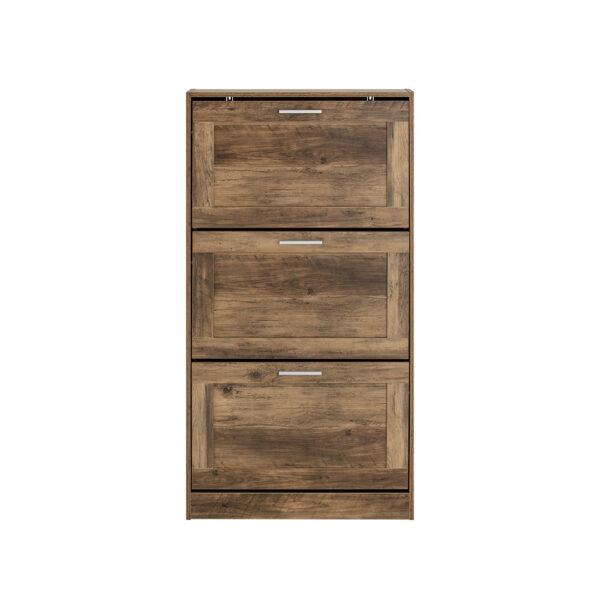 Batų spintelė 60x23x115cm., rudos/sidabrinės spalvos FSR137-L-F