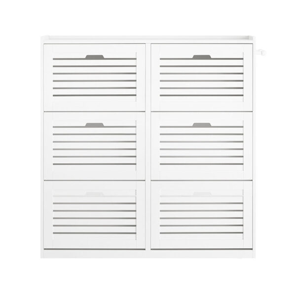 Batų spintelė 115x30x112cm., baltos spalvos FSR145-W