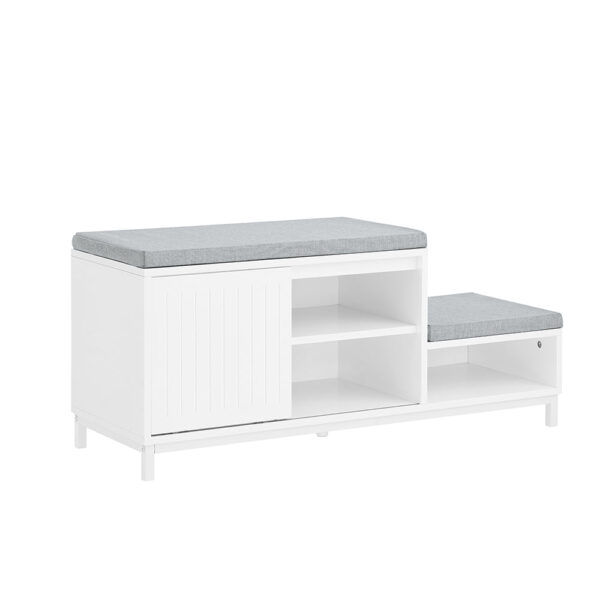 Prieškambario suolas 100x35x45cm., baltos/pilkos spalvos FSR166-W