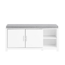 Batų spintelė 105x35x51cm., baltos/pilkos spalvos FSR168-W