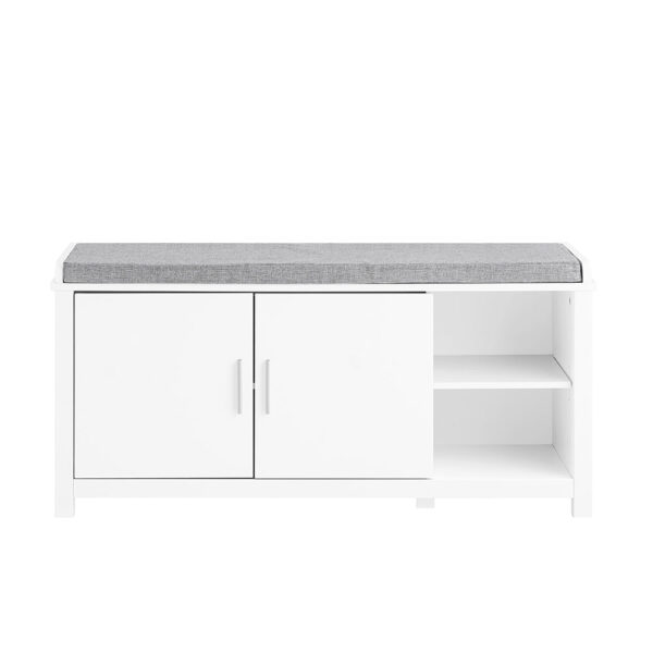 Batų spintelė 105x35x51cm., baltos/pilkos spalvos FSR168-W